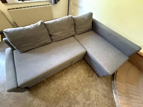 IKEA Canapé convertible angle+rangement gris foncé FRIHETEN, Huis en Inrichting, Slaapkamer | Slaapbanken, 140 cm, Grijs, Ophalen