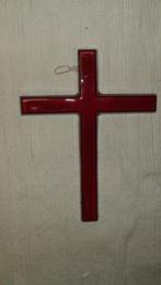 Crucifix en céramique rouge, Antiquités & Art, Enlèvement ou Envoi