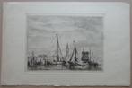 HENDRIK (RIK) SCHAEFFELS / LOT 2 WERKEN / ZW-W ETS / 33x50cm, Antiek en Kunst, Kunst | Etsen en Gravures, Ophalen of Verzenden