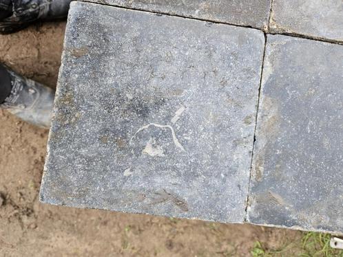 Blauwe steen tegels 20x20x2/2,5cm, Tuin en Terras, Tegels en Klinkers, Gebruikt, Terrastegels, Natuursteen, 10 m² of meer, Ophalen