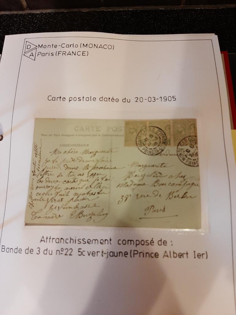 Lot de cartes postales de Monaco 1905, Enlèvement ou Envoi