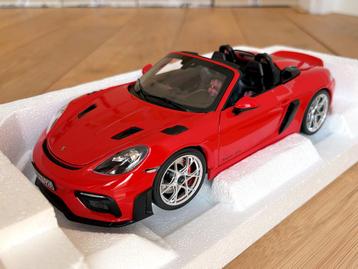 Porsche Boxster 718 Spyder RS rood 1:18 Norev nieuw in doos beschikbaar voor biedingen