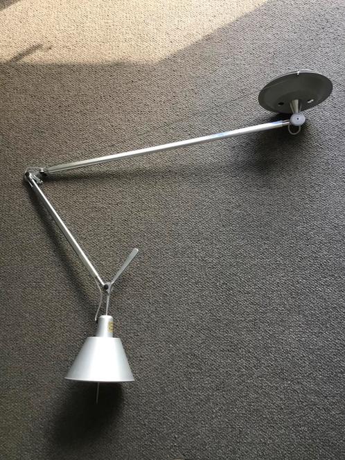 Artemide Tolomeo vintage armatuur zilver, plafondbevestiging, Huis en Inrichting, Lampen | Overige, Gebruikt, Ophalen