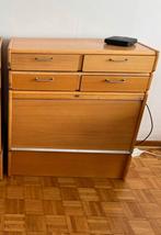 Retro houten meubels - vintage kantoorstijl, 3 of 4 laden, Ophalen, Gebruikt, 100 tot 150 cm