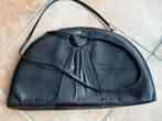 zwart leren clutch met afneembare schouderriem, Enlèvement ou Envoi, Comme neuf, Noir, Sac à bandoulière