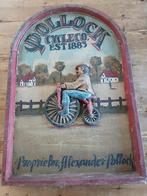 Vintage Pollock Cycle 3D-reclamebord in hout, Ophalen, Gebruikt, Reclamebord