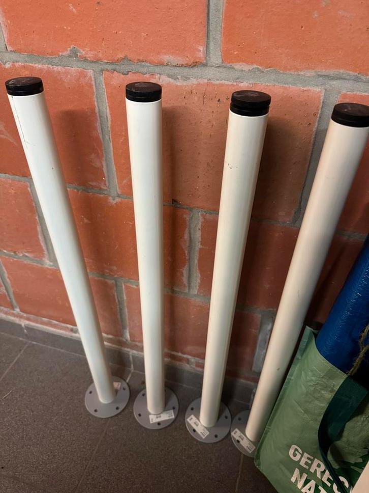 IKEA ADILS 4 tafelpoten, Maison & Meubles, Pièces pour table, Utilisé, Pied de table, 50 à 100 cm, Moins de 50 cm, Rond, Métal