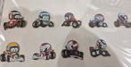 9 PINs , formule 1 SENNA BERGER MANSELL PROST ALESI, Collections, Enlèvement ou Envoi, Comme neuf, Sport, Insigne ou Pin's