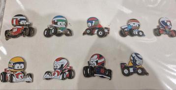 9 PINs , formule 1 SENNA BERGER MANSELL PROST ALESI beschikbaar voor biedingen