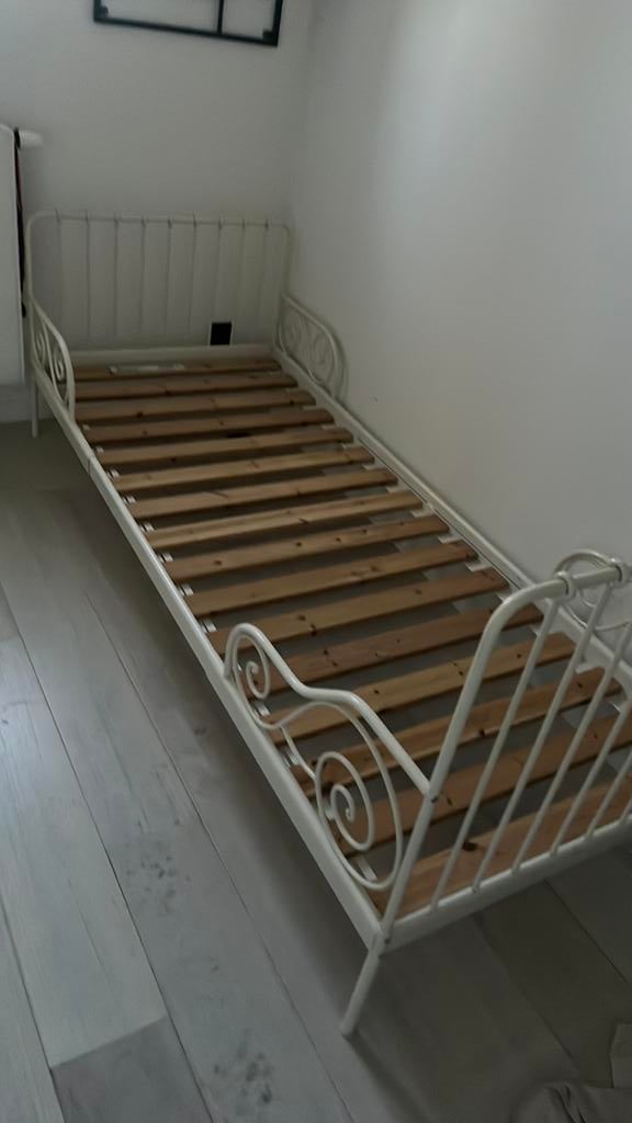 Meegroeibed, Huis en Inrichting, Slaapkamer | Bedden, Ophalen, Eenpersoons, Beige, Vintage