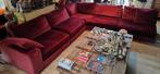 Canapé velours en L, Maison & Meubles, Canapés | Salons, Quatre personnes ou plus, Comme neuf, Enlèvement, Tissus