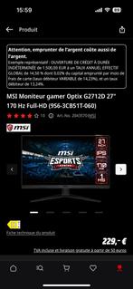Ecran pc MSI 170hz full HD, Tickets en Kaartjes, Evenementen en Festivals