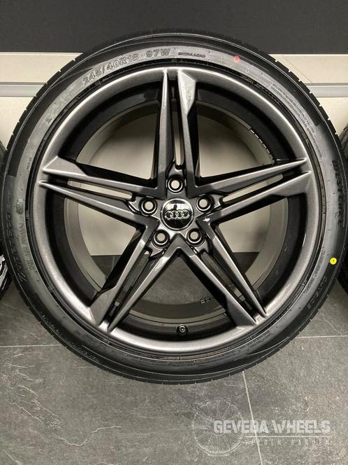 18” originele Audi A5 / S5 velgen + banden 5x112 8W0 601 025, Auto-onderdelen, Banden en Velgen, Banden en Velgen, Zomerbanden