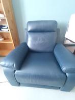 Elektrische leren relaxfauteuil, Ophalen, Gebruikt, Leer
