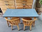 Vintage kleutertafel schoolbank kindertafel, Ophalen, Gebruikt, Tafel(s) en Stoel(en)