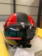 Casque jet rouge avec cuir, Comme neuf, Enlèvement