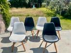 stoelen 3 zwart en 3 wit, Huis en Inrichting, Ophalen, Gebruikt, Wit, Scandinavisch