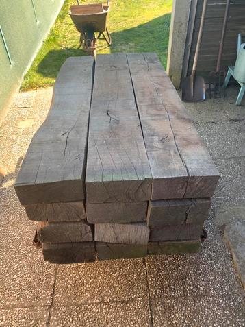 12 houten balken, Doe-het-zelf en Bouw, Hout en Planken, Ophalen, Zo goed als nieuw
