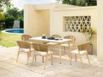 Nieuwe exclusieve aluminium tuinset Ibis tafel met 6 stoelen, Chaise, 6 places, Enlèvement ou Envoi, Salons de jardin
