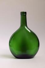 Decoratieve groene fles - 22cm hoog | 15 cm breed, Ophalen of Verzenden, Minder dan 50 cm, Groen, Glas