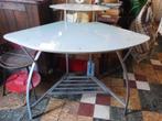 table bureau informatique ou tv en verre idéal angles, Enlèvement, Verre