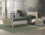 Charlie 1-persoonsbed - Wit/blond eiken