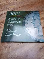 Munten 2001 allerlaatste in munten België, Postzegels en Munten, Ophalen of Verzenden