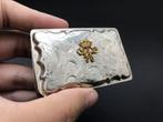 Zilver tabaksdoosje met monogram Koning Willem III, Antiek en Kunst, Ophalen, Zilver