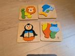 4 houten kinderpuzzels, Ophalen of Verzenden, Zo goed als nieuw