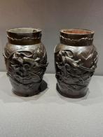 Bronzen chinese vaasjes, Ophalen, Brons