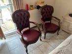 2 mooie lederen fauteuils te koop, Huis en Inrichting, Fauteuils, Ophalen, Hout, Zo goed als nieuw, 50 tot 75 cm