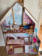 Poppenhuis Barbie + meubilair en poppen, Kinderen en Baby's, Gebruikt, Ophalen of Verzenden