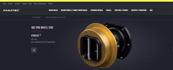 QR2 Pro wielzijde Upgrade compatibele FANATEC-stuurwielen, Computers en Software, Joysticks, Nieuw, Ophalen of Verzenden