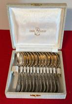 12 Cuillères à Mocca Felix Frère 1960 en Argent Plaqué, Antiquités & Art, Enlèvement ou Envoi, Argent