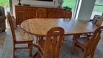 Ovale massief grenen tafelset met 6 of 8 stoelen, Ophalen