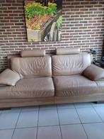 Lederen zetel 100 euro, Huis en Inrichting, Zetels | Zetels, Ophalen, Gebruikt, Rechte bank, 300 cm of meer