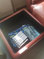 Ikea canapé cuir + repose pied/rangement, Maison & Meubles, Canapés | Salons, Autres dimensions, Banc droit, Comme neuf, Enlèvement