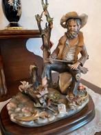 Bisquit tafereeltje « houthakker «  van Capodimonte ., Antiek en Kunst, Ophalen