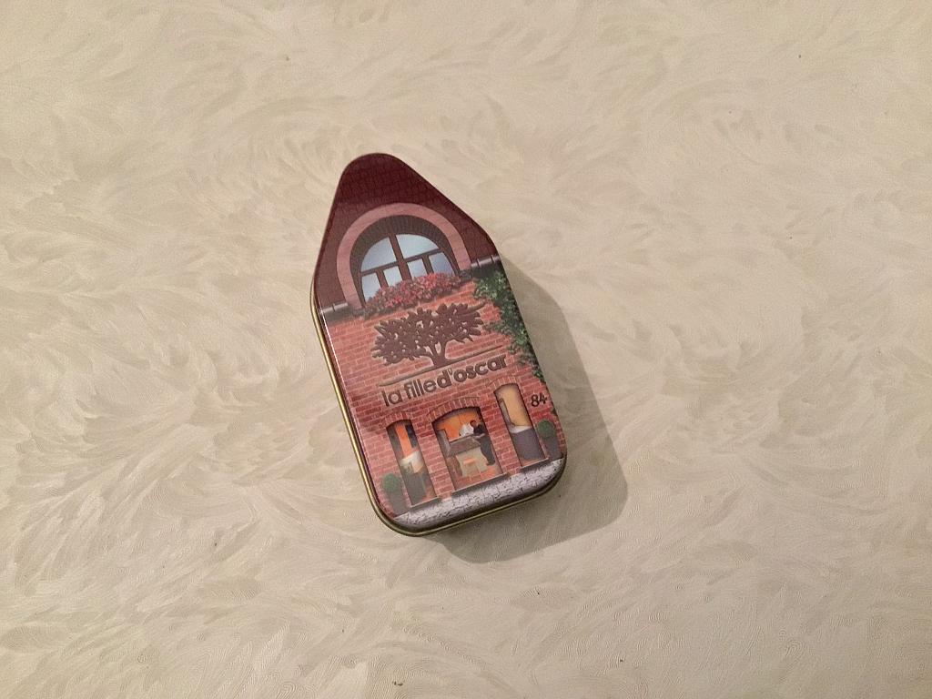 reclame blikken huisje la fille d’Oscar Herk de stad, Collections, Boîte en métal, Enlèvement ou Envoi