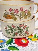Vintage schalen met botanische motieven, Ophalen of Verzenden