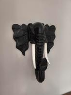 Tête d'éléphant de décoration en bois, Ophalen, Gebruikt