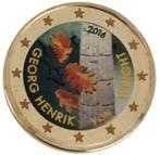 2 euro Finland 2016 von Wright gekleurd, Postzegels en Munten, Munten | Europa | Euromunten, 2 euro, Ophalen of Verzenden, Finland