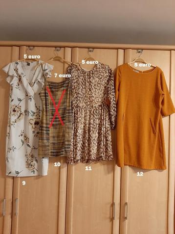 14 kleedjes maat 38/40, M/L beschikbaar voor biedingen