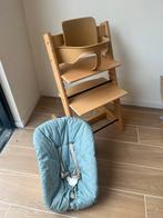 Stokke trip trap stoel met babyset en newborn set, Kinderen en Baby's, Kinderstoelen, Ophalen, Zo goed als nieuw