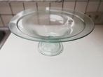 glazen fruitschaal op voet, Huis en Inrichting, Ophalen, Rond, Glas, Schaal