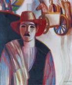 MARCEL COCKX / MEXIKAANSE BOER / OLIEVERF DOEK / 74x64cm KAD, Antiquités & Art, Enlèvement