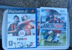 Plastation 2 en Wii spelletje van FiFa 09 en Pes 2011, Ophalen, Online, 1 speler, Zo goed als nieuw