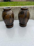 Koppel art-deco vazen met dieren, Ophalen