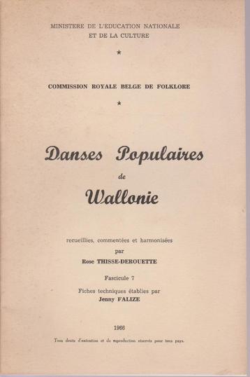 DANSES POPULAIRES DE WALLONIE (Thisse-Derouette ) 1966 beschikbaar voor biedingen
