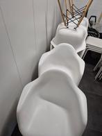 6x witte kuipstoel, Huis en Inrichting, Stoelen, Ophalen, Gebruikt, Wit, Kunststof